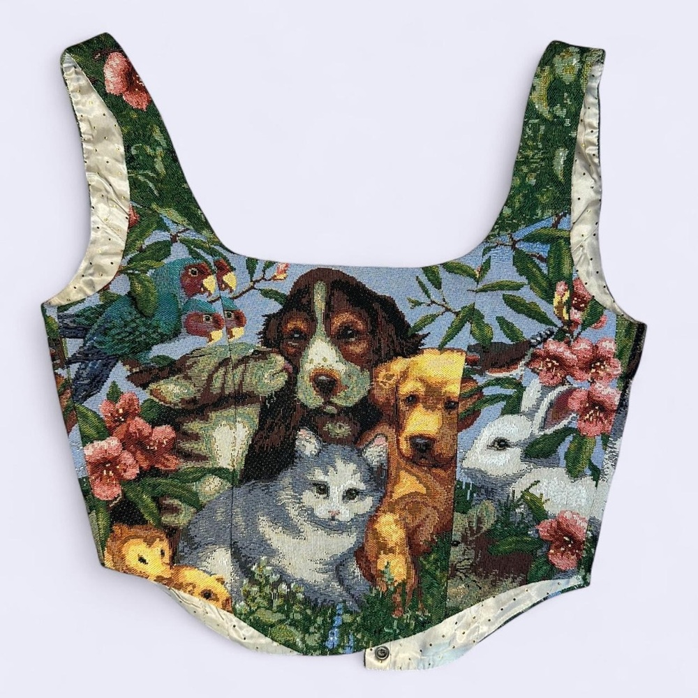 Floral Animal Print Corset Top
